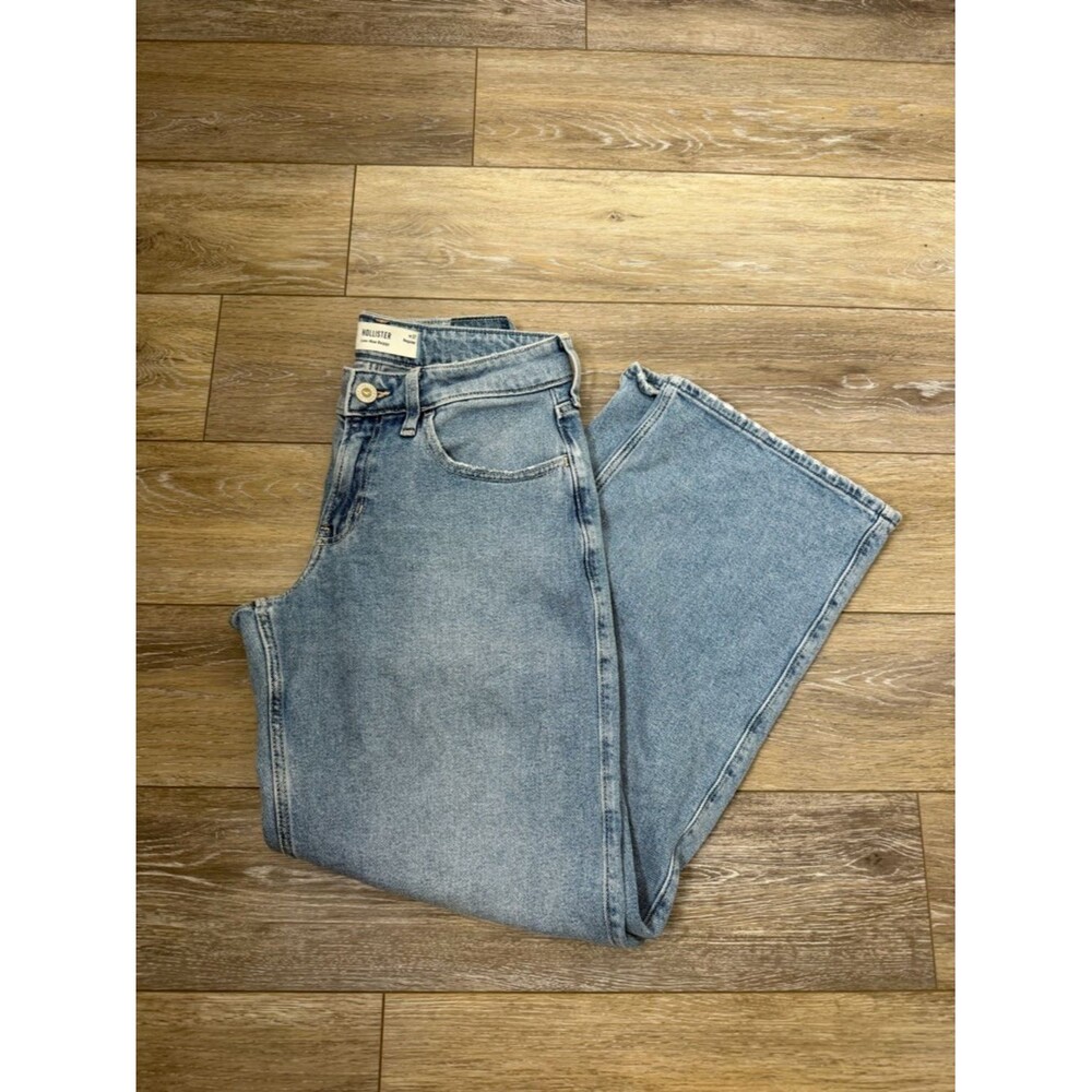 Hollister Low Rise Light Blue Baggy Jeans Sz 27